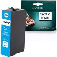 Evoke -Patronen, kompatibel mit dem Epson-Drucker T3472 C13T34724010, Cyan, 15 ml, kompatibel mit WF3720DWF und WF3725DWF