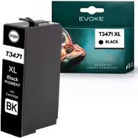 Evoke -Patronen, kompatibel mit dem Epson-Drucker T3471 T347XLBK, Schwarz, 32 ml, kompatibel mit WorkForce Pro WF3720DWF und 3725DWF