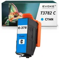 Evoke -Patronen, kompatibel mit dem Epson-Drucker T3782 T378C, Cyan, 13 ml, kompatibel mit XP-15000, Expression Photo, XP-8500 und XP-8505