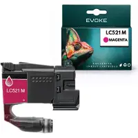 Evoke -Kompatible Patrone für den Brother-Drucker LC521 LC-521M, Magenta, 8 ml, kompatibel mit DCP-J1260W, DCP-J1310DW und DCP-J1360DW