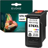 Evoke -Patronen, kompatibel mit dem Canon-Drucker CL-576 XL CL576 5441C001, dreifarbig, 15 ml, kompatibel mit PIXMA TR4750, TR4751, TS3500 und TS3700