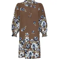 Fransa Midikleid "Damen Casual FRCARRIE", Damen, Gr. S, N-Gr, braun (petal poise raindrum), Obermaterial: 80% Viskose CV. 20% Polyamid PA., Kleider Midikleid