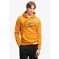 Superdry für Herren. M2014566A Vintage-Script-Hoodie in Orange (L), Lässig, Baumwolle