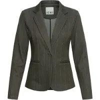 Ichi Blusenblazer "Damen Blazer IHKATE", Damen, Gr. XXL, grün (rosin jacquard stripe), Obermaterial: 50% Viskose CV. 45% Polyester PES. 5% Elasthan EL., Blazer Blusenblazer
