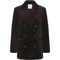 Soaked in luxury Blusenblazer "Damen Blazer SLKamet", Damen, Gr. M, braun (ganache), Obermaterial: 99% Baumwolle CO. 1% Elasthan EL., Blazer Blusenblazer