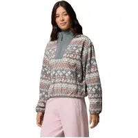 Columbia - Fleece mit Print und halbem Reißverschluss - Sequoia Grove II Printed Half Zip Iron Wizard Island für Damen - Größe M - Grau