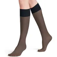 Falke Pure Matt 20 DEN Damen Kniestrümpfe, 39-42, Blau, Uni