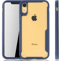 König Design Blaue Premium Apple iPhone XR Hybrid-Editon Hülle | Unterstützt Kabelloses Laden | aus edlem Acryl mit weichem Silikonrand Blau