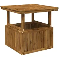 vidaXL Gartenkaffee Tisch aus massivem Akazienholz höhenverstellbar