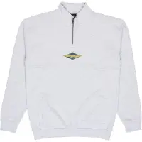 Billabong - Sweat demi-zippé - Burleigh Mock Neck Sweatshirt Light Grey Heather für Herren aus Baumwolle - Größe L - Grau