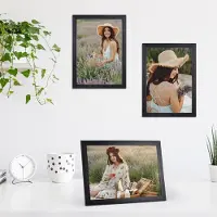 Markenlos Set von 12 schwarzen A4-Fotohaltern - vielseitige Wand- und Schreibtischpräsentation - ideal für Drucke