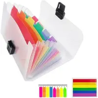 OEM Große Datei-Organizer-Box mit 24 Aufklebern und 160 Index-Tabs, große Fähigkeit, tragbar für zu Hause oder Büro-Dokumente, 17 x 10,5 cm