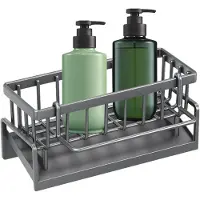 Markenlos Schwammhalter und Spülenorganizer für die Küchenspüle mit wasserdichtem Abflussdesign