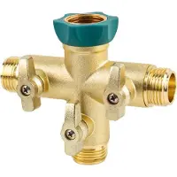 OEM Schwere Lasten 3-Wege Gartenhose Trenner mit Schließventilen und zusätzlichen Silikonringen für hohe Durchflussrate