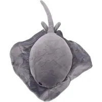 Gistuch Meerestier-Plüschtier, superweicher Schlafbegleiter, Baumwollfüllung, Meereskissen, 52 cm, Grau