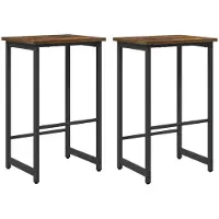 Syfax Barhocker 2 Stk. Raucheiche 40 x 32 x 64 cm Holzwerkstoff