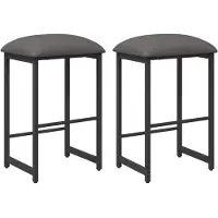 vidaXL Barhocker 2 stk. Hellgrau 40 x 32 x 74 cm Holzwerkstoff