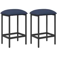 vidaXL Barhocker 2 stk. Blau 40 x 32 x 64 cm Holzwerkstoff