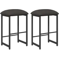 vidaXL Barhocker 2 stk. Dunkelgrau 40 x 32 x 74 cm Holzwerkstoff