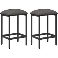 vidaXL Barhocker 2 stk. Hellgrau 40 x 32 x 74 cm Holzwerkstoff