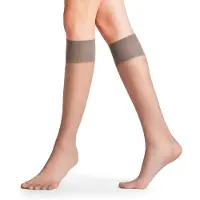 Falke Pure Matt 20 DEN Damen Kniestrümpfe, 35-38, Grau, Uni