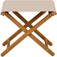 vidaXL Liegestuhl 2 pcs Massives Eukalyptus Holz Beige