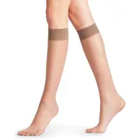 Falke Seidenglatt 15 DEN Damen Kniestrümpfe, 39-42, Braun, Uni