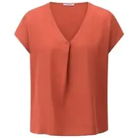 Peter Hahn Bluse V-Ausschnitt orange, 42