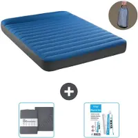 Intex Luftbett - 2 Personen - 152 x 203 x 22 cm - Blau - Inklusive Pumpe - Spannbettuch en Reperaturset