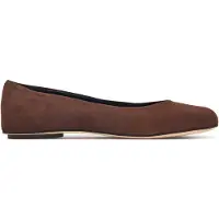 Weekend Max Mara für Damen. 2625526054600 Ballerinas aus braunem Wkatodisuede-Leder (41), Wohnung, Spaltleder, Keine, Lässig, Klassisch