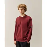 C.P. Company für Herren. 21CMSS713A005086W Sweatshirt Crew Lens rot (L), Lässig, Baumwolle