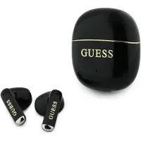 GUESS TWS-Kopfhörer, Glossy Gold Line Classic, schwarz
