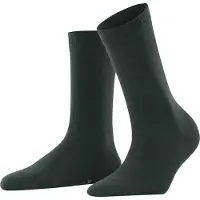 Falke Softmerino Damen Socken, 39-40, Grün, Uni, Schurwolle