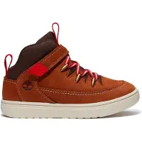 Timberland Unisex für Kinder. TB0A5PVHA4H1 Lederturnschuhe Lisbon Street braun (22), Wohnung, Schnürsenkel, Klettverschluss, Lässig, Kinderb