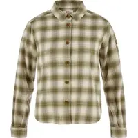 Fjällräven övik Boxy Flannel Shirt W green-chalk white (620-113) M