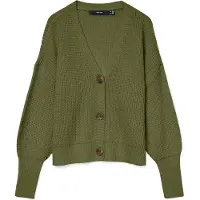 Vero Moda "VMLEA LS V-NECK CUFF CARDIGAN NOOS" Kunstfaser, regular fit