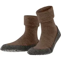 Falke Cosyshoe Herren Hausschuhe, 39-40, Braun, Uni, Schurwolle
