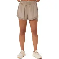 Asics Laufshorts "NAGINO RUN 2-N-1 SHORT" Wasserabweisend, Reflektierend, Praktische Taschen