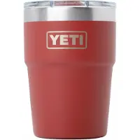 Yeti Rambler Stackable Cup 16oz Mag Slider Lid, Stag Red, stapelbarer Thermobecher mit Deckel, 473 ml
