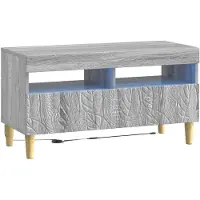 vidaXL 3-teiliges LED TV Regal DELFT Sonoma-Grau Holzwerkstoff