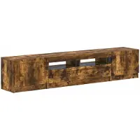Syfax LED-TV-Schrank UTRECHT 3 stk. Raucheiche Holzwerkstoff