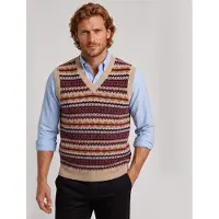 Sebago für Herren. 761264W Mehrfarbige Weste Stow (M), Lässig, Wolle, Ärmellos / Hosenträger