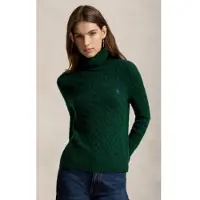 Ralph Lauren für Damen. 211888686500 Grüner Pullover aus Kaschmir und Wolle (M), Lässig, Langarm