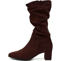 Caprice Damen Stiefel mit modischer Raffung und Blockabsatz 9-25303-47, Größe:40 EU, Farbe:Braun