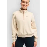 Roxy Fleecepullover "Waves Of Warmth Half Zip", Damen, Gr. XL, biscotti, Obermaterial: 100% Polyester., Sweatshirts Fleecepullover