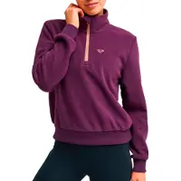 Roxy Fleecepullover "Waves Of Warmth Half Zip", Damen, Gr. M, schwarzberry wine, Obermaterial: 100% Polyester., Sweatshirts Fleecepullover