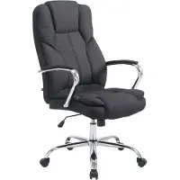 BellaFurn Bürostuhl Stoff V2 - Chefsessel - Ergonomisches Design, geeignet bis 210 kg | Farbe: Schwarz
