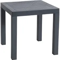 BellaFurn Beistelltisch – Elegant – Wetterbeständig – Hochwertiges Material: Dunkelgrau