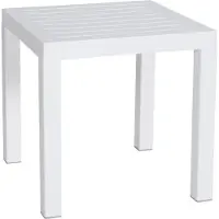 BellaFurn Beistelltisch – Elegant – Wetterbeständig – Hochwertiges Material. Farbe: Weiß