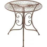BellaFurn Round Side Table Jugendstil - Balkon Table - Weatherwast Design | Färg: Antik brun